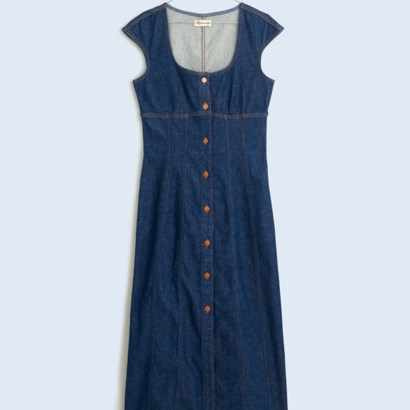 NWT Madewell Button Up Denim Dress - Picture 1 of 7